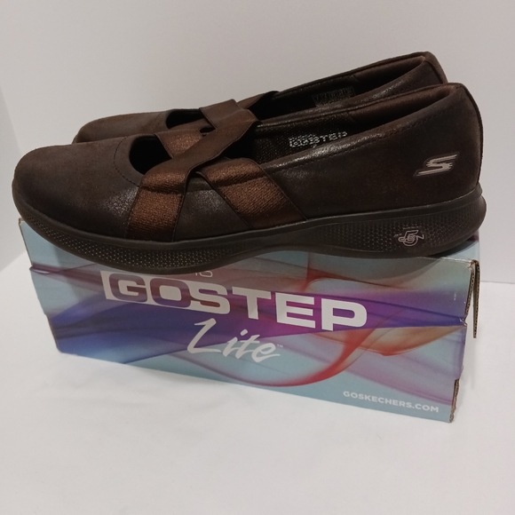 🔥 Skechers Go Step Lite Lovely Shoes Chocolate size 7 - Picture 2 of 10